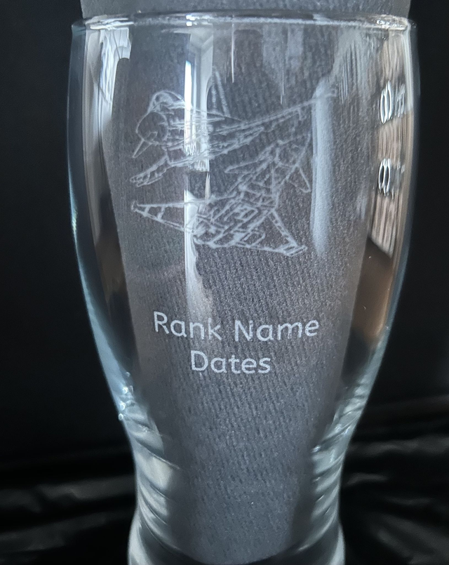 Personalised RAF Leaving/Gift Pint Glass