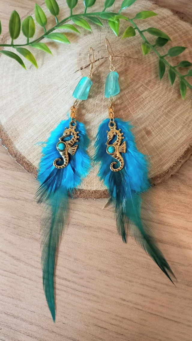 Boucles d&#039;oreilles hippocampe 