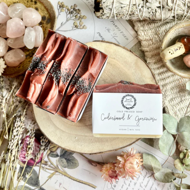 Louisa B Cedarwood & Geranium Soap