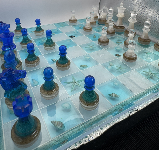 Ocean Tides Resin Chess Set