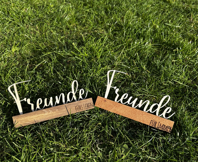 Klötzchenmotiv „Freunde“ – Für Herzensmenschen