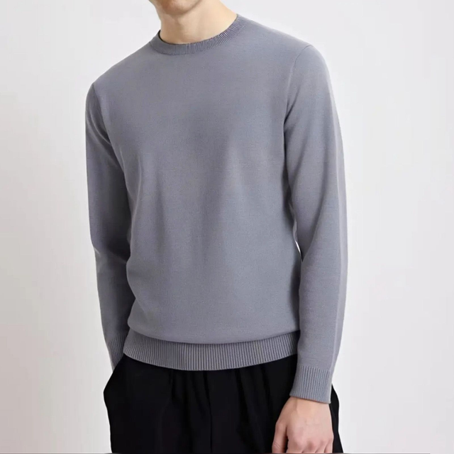 Maglioncino slim fit Invernale tinta unita Grigio