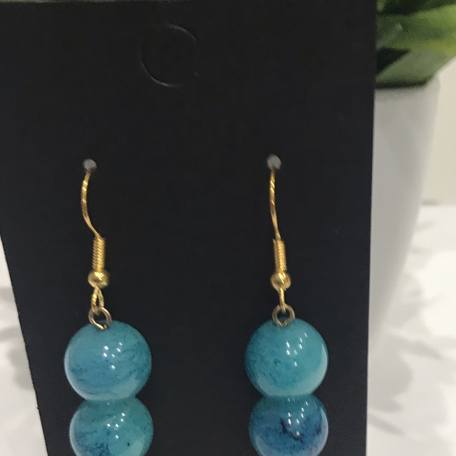 Turquoise Long Drop Earrings- TLD3214