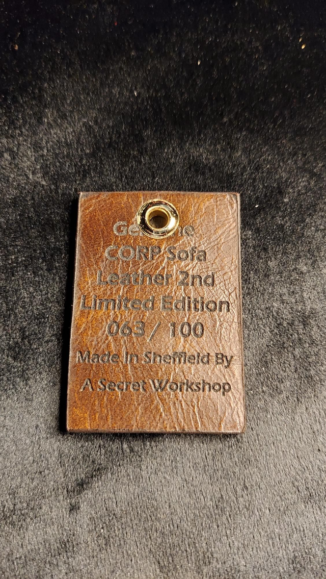 063 / 100 2nd Limited Edition Genuine CORP SOFA Leather Keyring 
