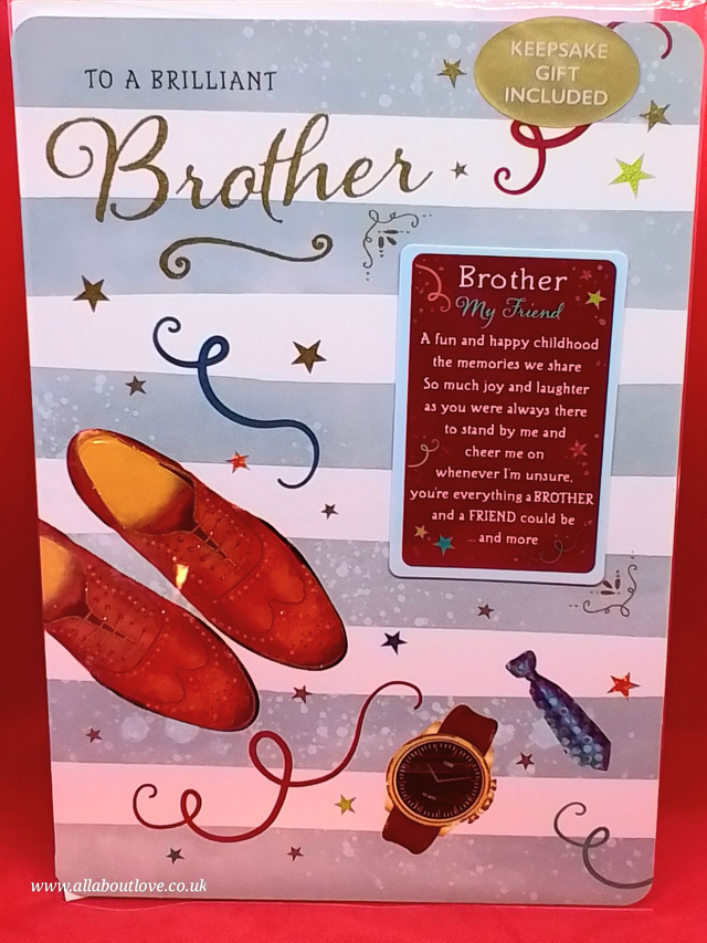 Brother Birthday Card Stunning Design Keepsake Card Included 