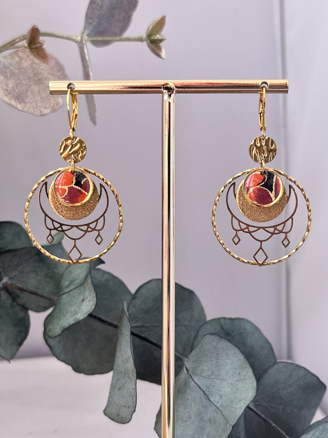 Boucles d’oreilles Lune  