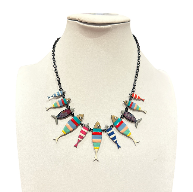 Collana pesci multicolor