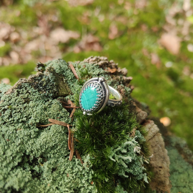 Bague Malachite Argent Massif