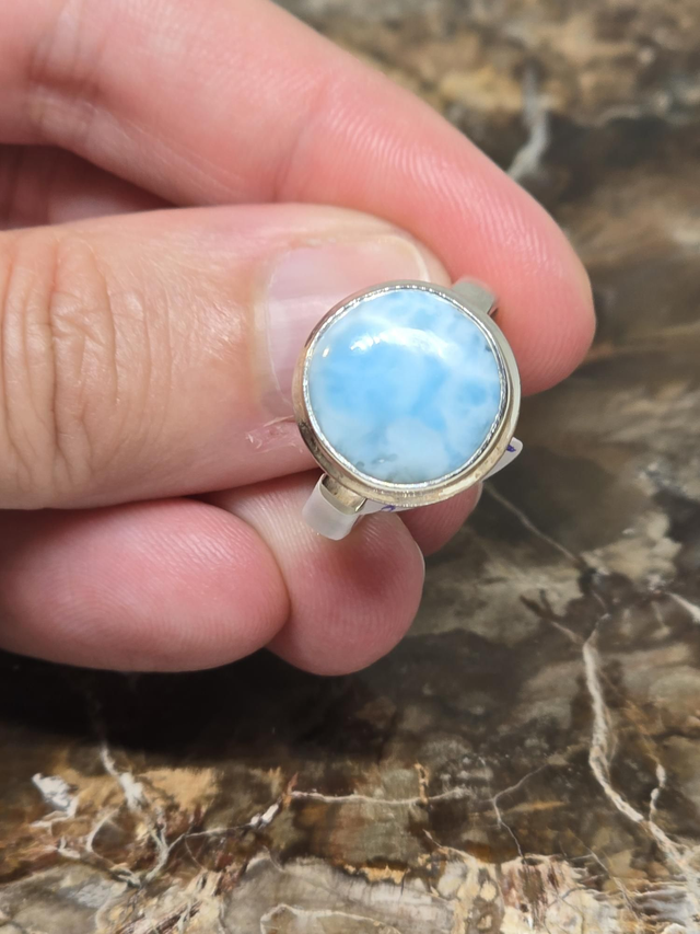 Bague Argent 925 et Larimar