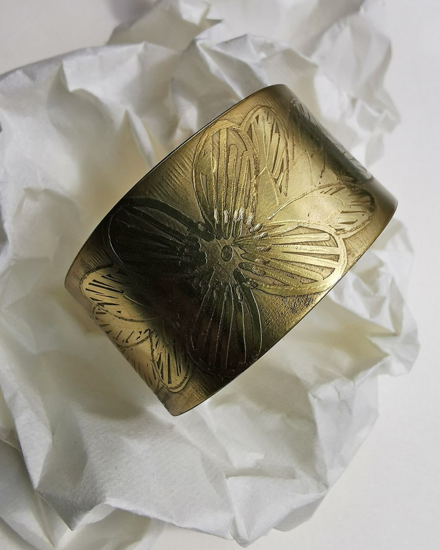 bracelet manchette «flora» 3