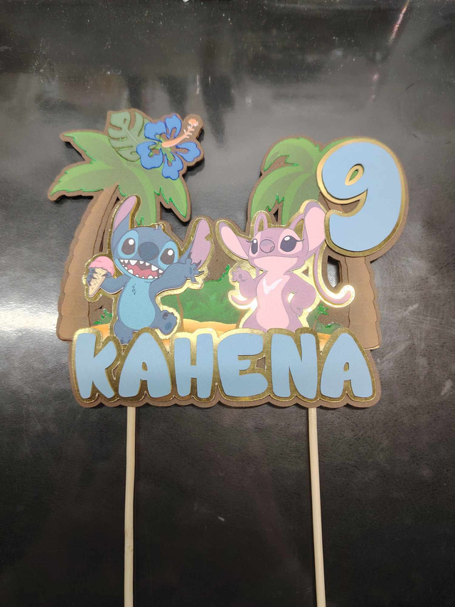 Cake topper thème "Stitch"