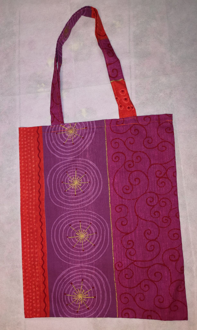 Mauve et orange a motif