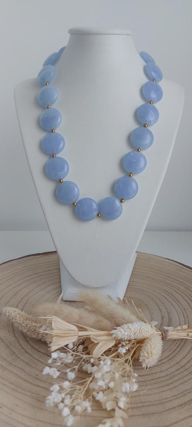 Collier Marcel bleu ciel 