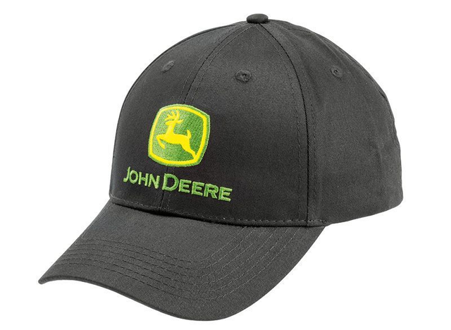 Casquette de marque commerciale noire John Deere 111
