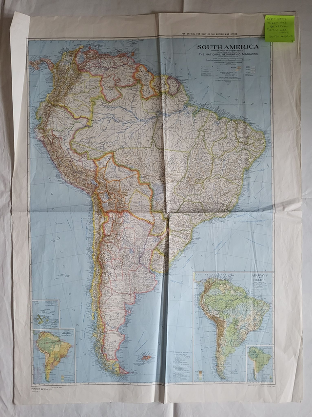 South America - UK War Office (1943)