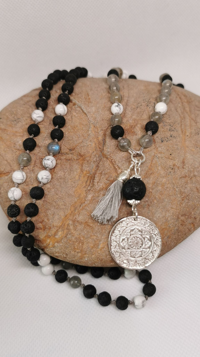 Labradorit - Lavastein - Howlith Malakette