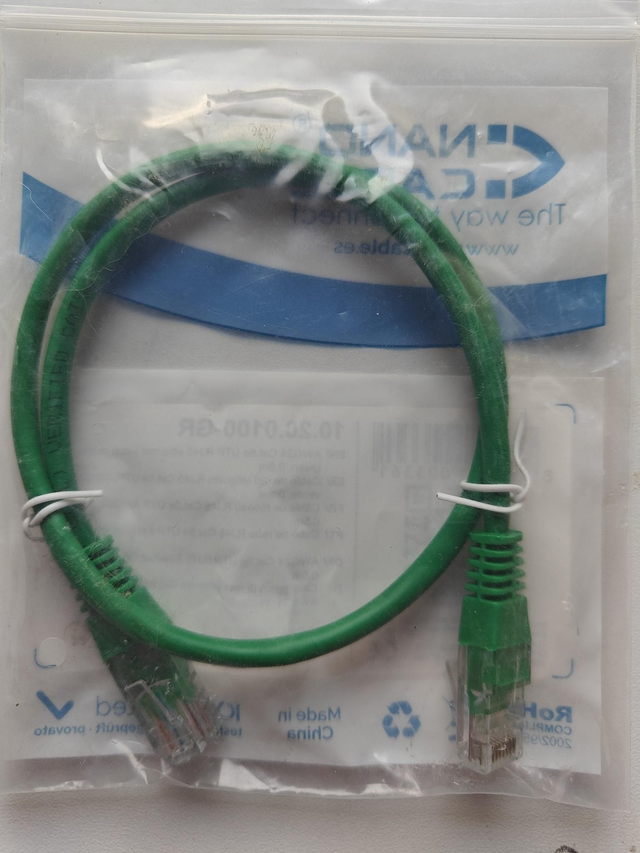 Vihreä Cat5e-verkkokaapeli 0,5m - NANOCABLE