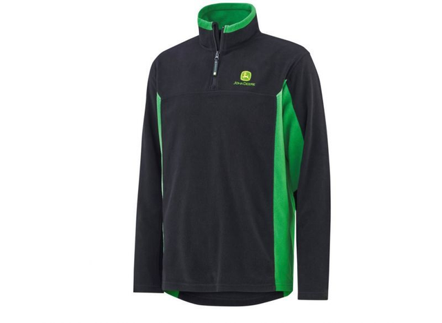 John Deere Fleece-Jacke mit halblangem Reißverschluss