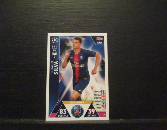 Thiago Silva - UEFA Champions League Match Attax 2018/19 Original Trading Card #276