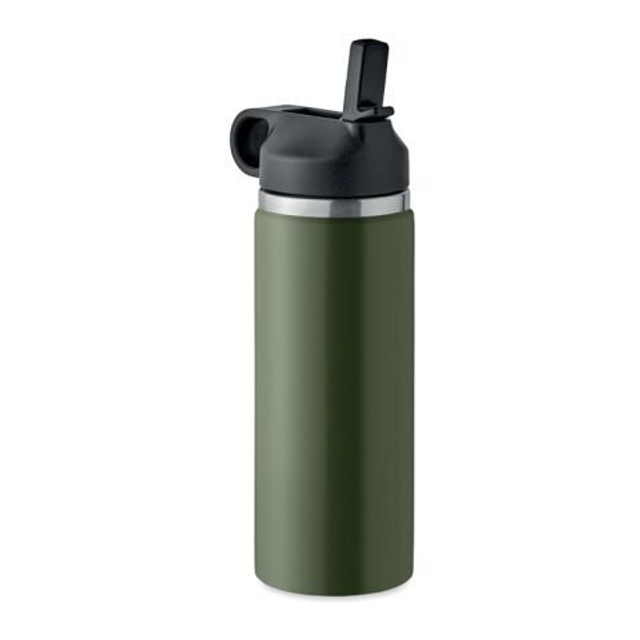 Double wall bottle with built in straw 500 ml