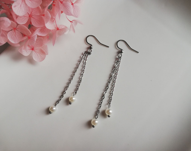 Boucles d&#039;oreilles Élégance 2 pendants 