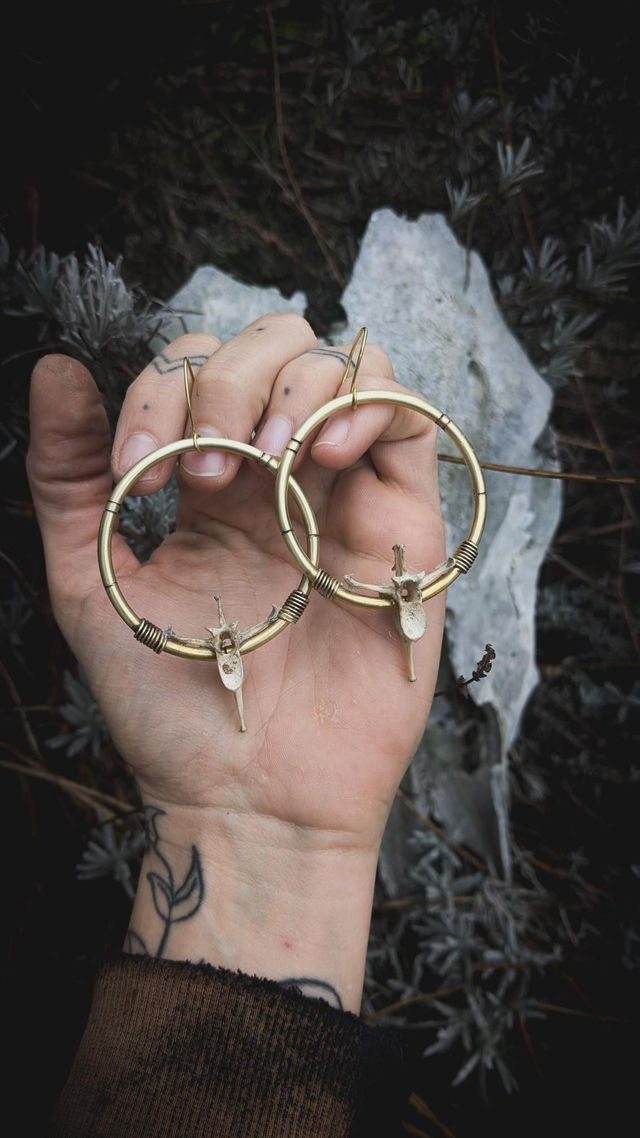 Accompte 2 paires de créoles silver&amp;bones