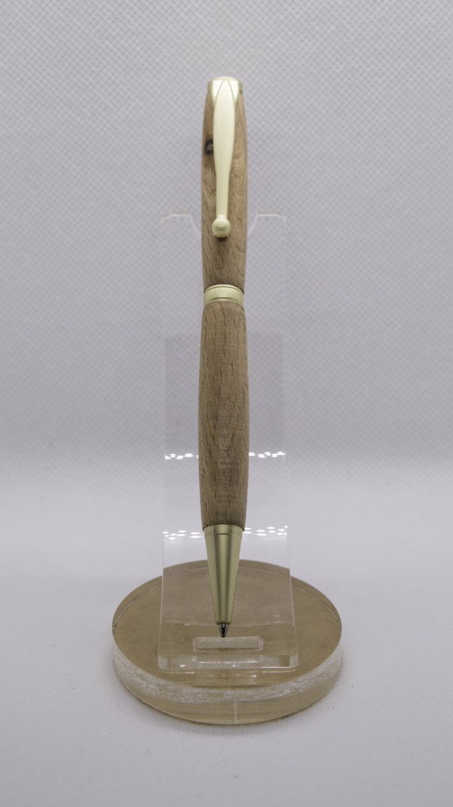 Stylo bille noir en Hêtre