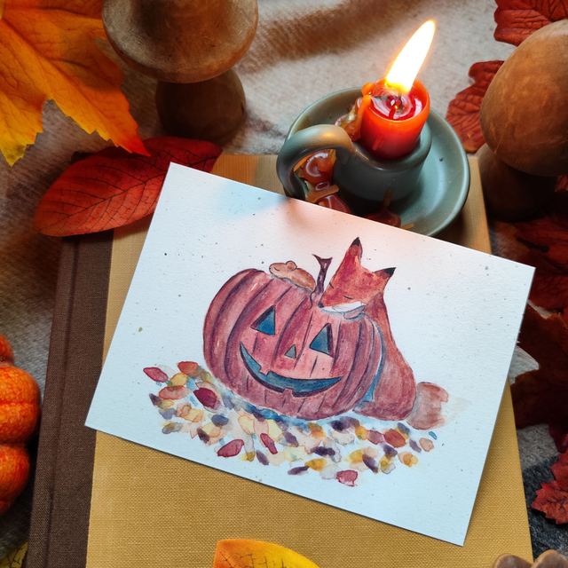 Somme d'halloween - carte postale  