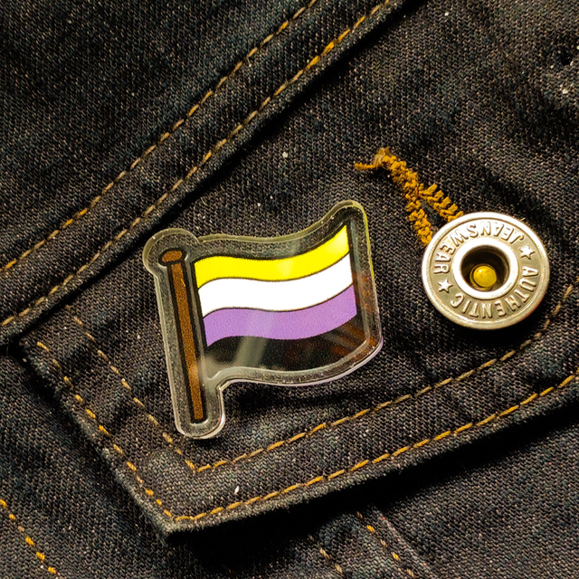 Non Binary - Flag - Pin - [PIN-NB-F]