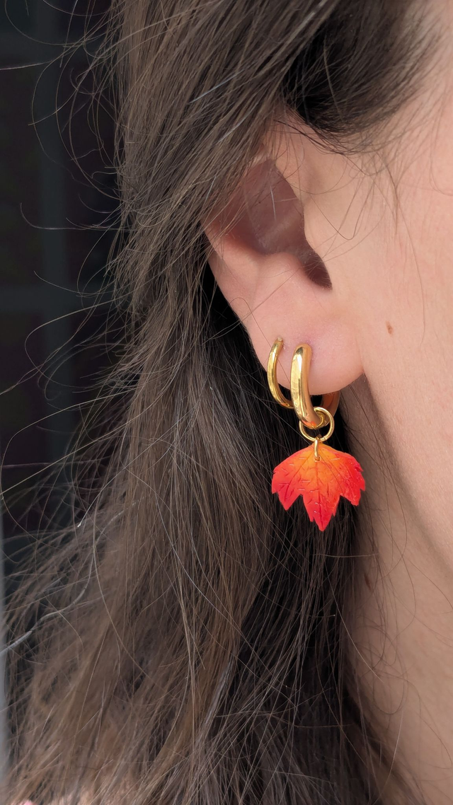 Charm feuille d'érable dégradée