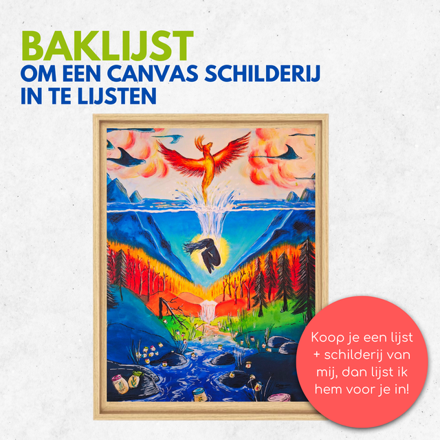 Houten baklijst blanco | voor canvas doek