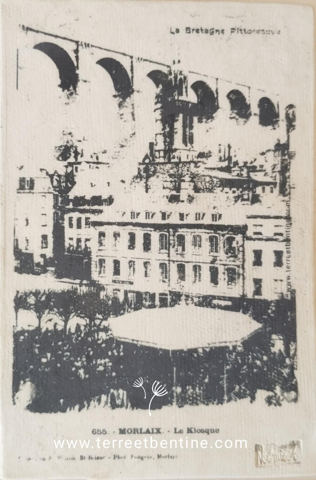 COLLECTION - CPA Morlaix - Le kiosque à musique - Petite série