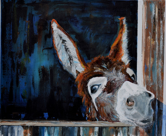 'Dinky Donkey' - Limited Edition Art Print. 40 x 50cm