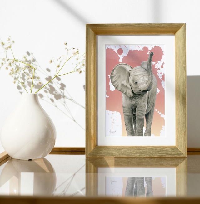 Mini poster d'un éléphant