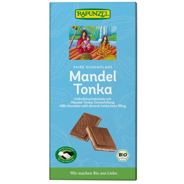 Rapunzel Vollmilchschokolade Mandel Tonka 100g Tafel