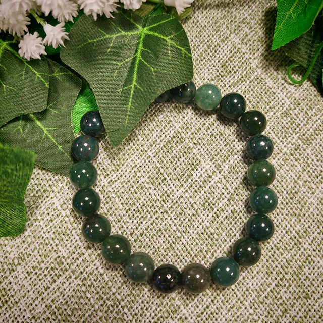 Bracelet 8mm agate mousse