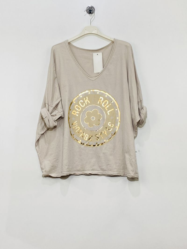 TEE SHIRT ROCK BEIGE