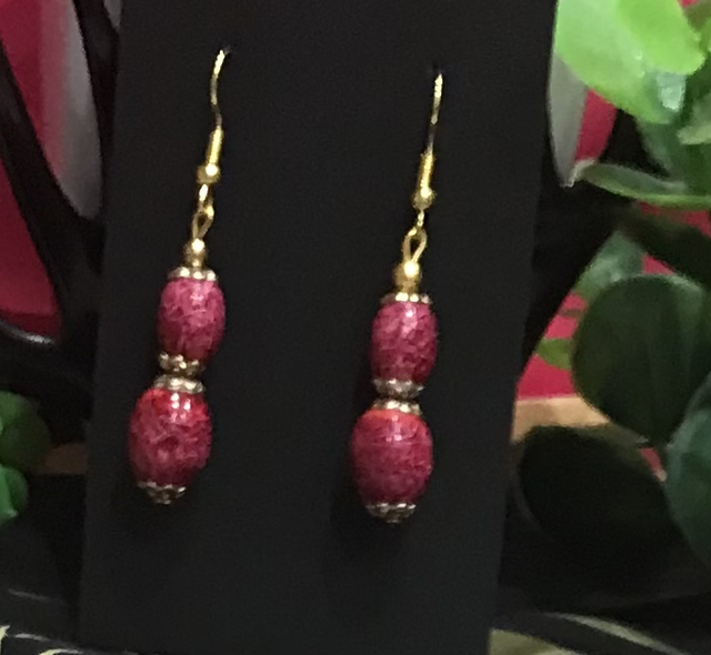 Rose Pink Dangling Earrings - RPD06