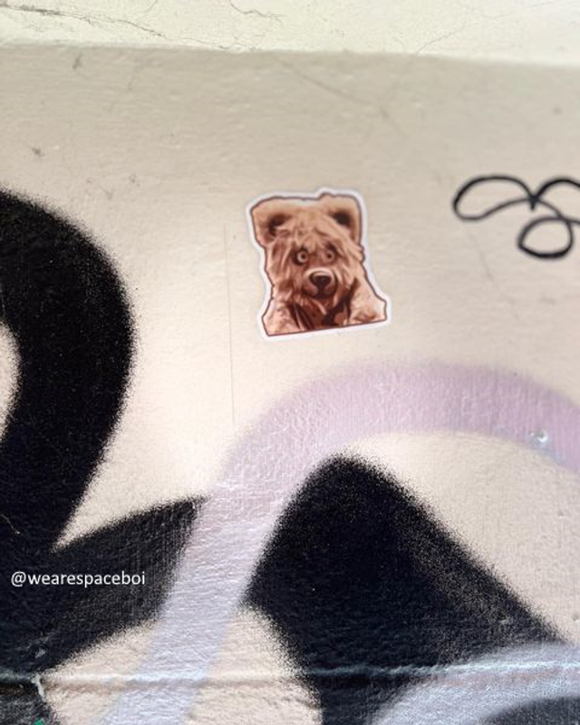 bear head sticker