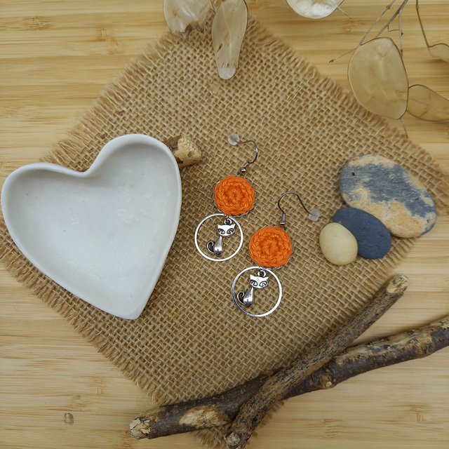 Boucles d'oreille Ce que j'aime vraiment - Orange