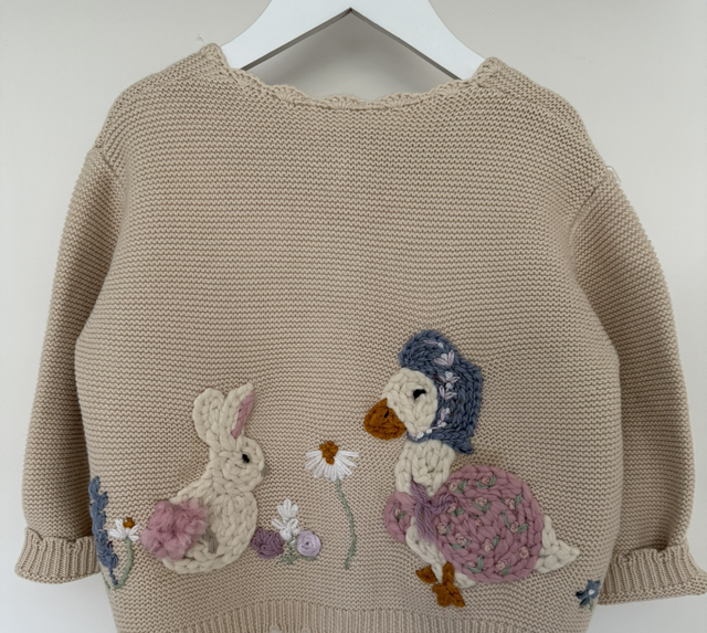 Easter bunny &amp; Mother goose Cardigan  