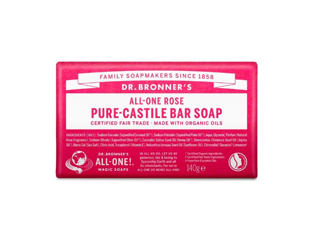 [Dr. Bronner's] Zeepblok - Pure Castile - Roos Rose