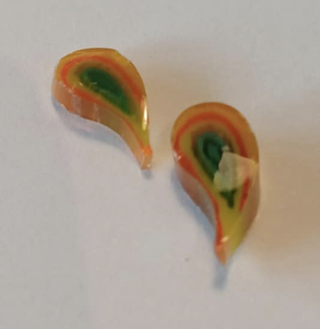 Millefiori sunset droplet