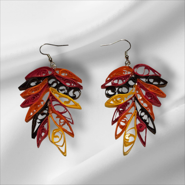 Autumn Leaves - Quilled Earrings