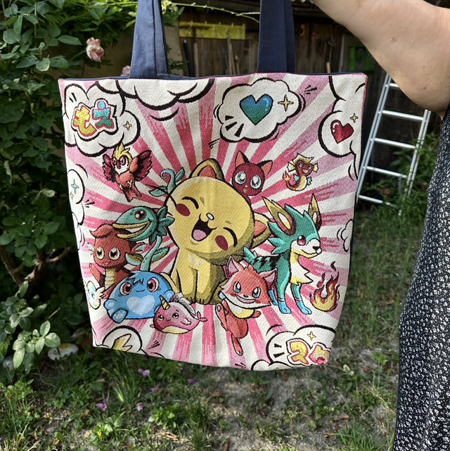Grand sac Pokémon rose 