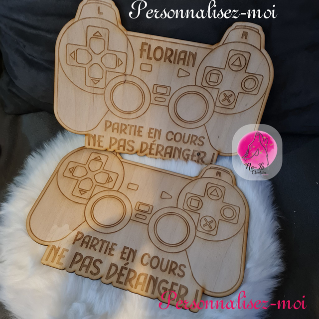 Décoration de porte ou de mur thème Gameur manette - Parfait pour les chambre d'enfants