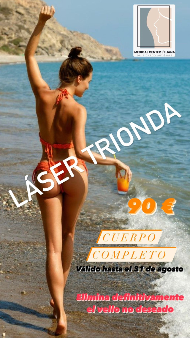 Depilacion laser trionda (precio segun zonas)