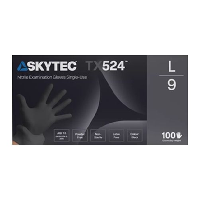 Skytec TX524 Black Nitrile Gloves