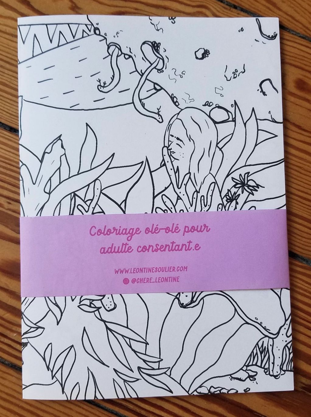 Coloriage olé-olé pour adulte consentant.e