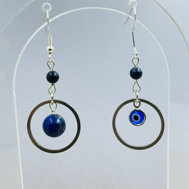 Boucles d’oreilles THÉSÉE lapis lazuli 